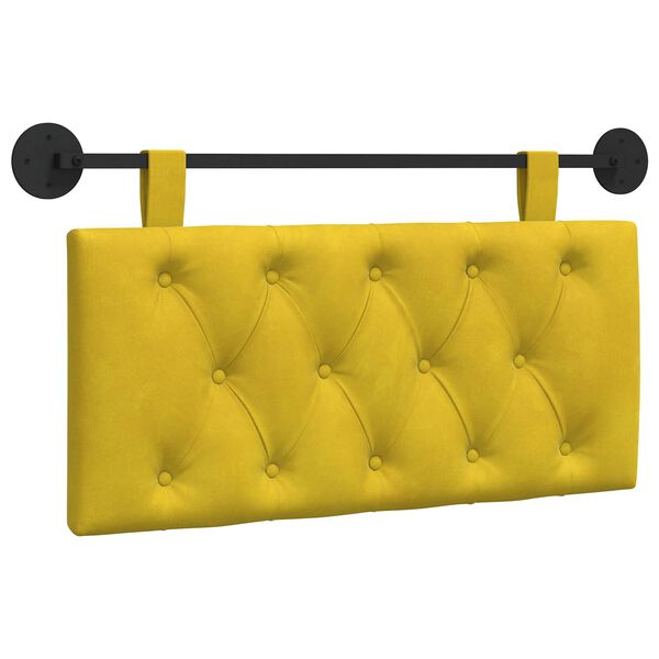 vidaXL H&auml;ngevorderseite Wandmontiert Gelb 90 x 55 x 7 cm Samt