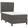 vidaXL Boxspringbett mit Matratze Dunkelgrau 100x200 cm Samt