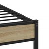 vidaXL Metallbett ohne Matratze Sonoma-Eiche 90x190 cm