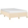 vidaXL Bettgestell ohne Matratze Creme 120x190 cm Stoff