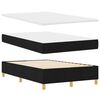 vidaXL Boxspringbett mit Matratze Schwarz 120 x 190 cm Stoff