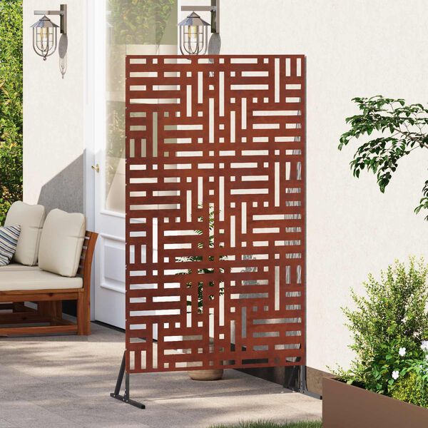 vidaXL Sichtschutz Grau 100 x 50 x 180 cm Wetterfeststahl