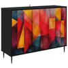 vidaXL Sideboard HEESCH Schwarz Eichen-Optik 102 x 33 x 76 cm