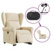 vidaXL Relaxsessel mit Aufstehhilfe Elektrisch Creme Stoff