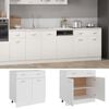 vidaXL Schubunterschrank Lyon Wei&szlig; 80x46x81,5 cm Holzwerkstoff