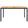 vidaXL 5-tlg. Garten-Essgruppe Poly Rattan Schwarz
