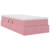 vidaXL Aufbewahrungsbett mit Matratze Rosa 90 x 200 cm Samt