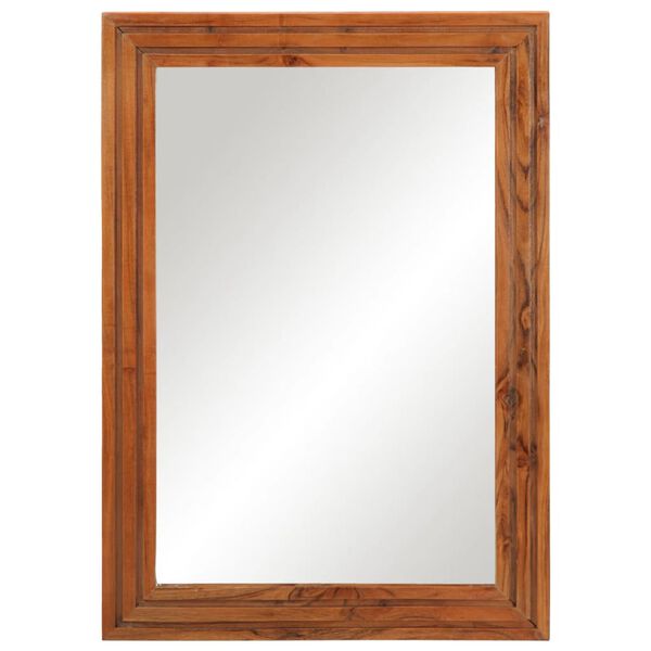vidaXL Badspiegel 50x70 cm Massivholz Akazie und Glas