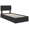 vidaXL Aufbewahrungsbett Schwarz 90 x 190 cm Holzwerkstoff
