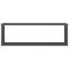 vidaXL W&uuml;rfelregale 2 Stk. Grau 80x15x26,5 cm Holzwerkstoff