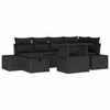 vidaXL Garten-Sofa-Set 7 pcs Schwarz Poly-Rattan
