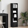 vidaXL B&uuml;cherregal Schwarz Eichen-Optik 31x24x127 cm Holzwerkstoff