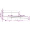vidaXL Metallbett ohne Matratze Sonoma-Eiche 200x200 cm
