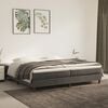 vidaXL Boxspringbett mit Matratze Dunkelgrau 200x200 cm Samt
