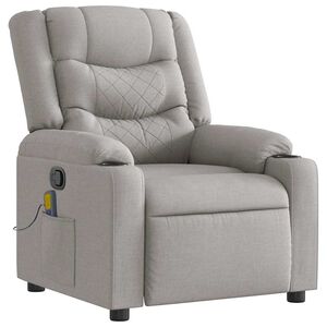 vidaXL Massagesessel Wolkengrau Stoff