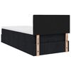 vidaXL Ottoman-Bett mit Matratze & LEDs Schwarz 90x200 cm Stoff