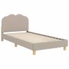 vidaXL Kinderbettgestell mit Kopfteil Hellgrau 90 x 200 cm Schafstoff