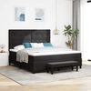 vidaXL Boxspringbett mit Matratze Schwarz 180 x 200 cm Samt