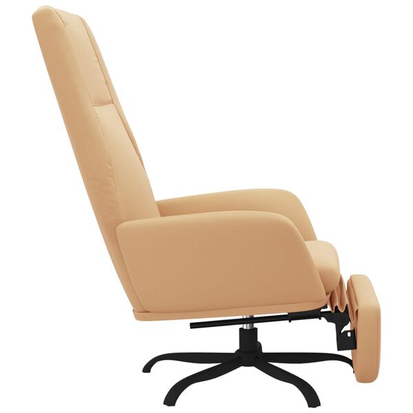 vidaXL Relaxsessel mit Fu&szlig;st&uuml;tze Creme Mikrofasergewebe