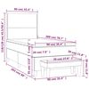 vidaXL Boxspringbett mit Matratze Dunkelgr&uuml;n 90x200 cm Samt