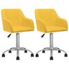 vidaXL Esszimmerst&uuml;hle 2 Stk. Drehbar Gelb Stoff