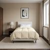 vidaXL Ganzjahresbettdecke Gepolstert Creme 135 x 220 cm Mikrofaser