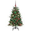 vidaXL K&uuml;nstlicher Weihnachtsbaum mit 150 LEDs mit St&auml;nder Gr&uuml;n 120 cm