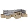 vidaXL Gartensofa-set 8 stk. Beige Poly-Rattan