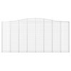 vidaXL Gabionen mit Hochbogen 6 Stk. 400x30x180/200cm Verzinktes Eisen