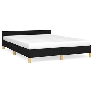 vidaXL Bettgestell ohne Matratze Schwarz 140x190 cm Stoff
