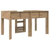 vidaXL Etagenbett f&uuml;r Kinder Artisan-Eiche 100 x 200 cm Holzwerkstoff