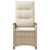 vidaXL Verstellbarer Gartenstuhl Beige und Creme 64 x 57,5 x 112 cm