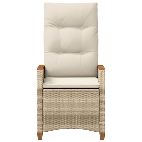 vidaXL Verstellbarer Gartenstuhl Beige und Creme 64 x 57,5 x 112 cm