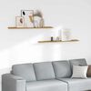 vidaXL Wandregal mit Regal 2 pcs Beige 115 x 9 x 3 cm Holzwerkstoff