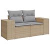 vidaXL Garten-Sofa-Set 12 pcs Beige Poly-Rattan