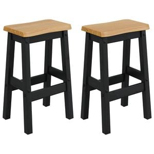 vidaXL Hoher Barhocker EKAI 2 Stk. Schwarz 40 x 29 x 63 cm