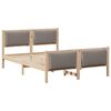 vidaXL Bettrahmen mit Kopfteil Taupe 150 x 200 cm Stoff