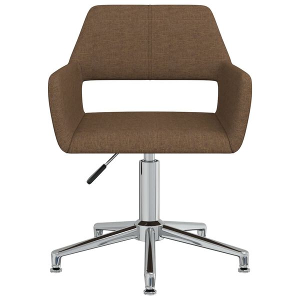 vidaXL Esszimmerst&uuml;hle 2 Stk. Drehbar Braun Stoff