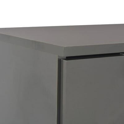 vidaXL Sideboard Hochglanz-Grau 71x35x80 cm Holzwerkstoff