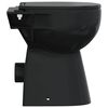 vidaXL Randloses WC 7 cm Extra H&ouml;he Soft-Close Keramik Schwarz