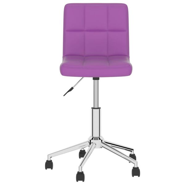vidaXL Esszimmerst&uuml;hle 2 Stk. Drehbar Lila Kunstleder