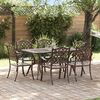 vidaXL Garten Essgruppe 7 pcs Bronze Aluminium
