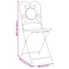 vidaXL Mosaik-Bistro-Set Terrakottarot und Weiß Eisen und Keramik