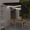 vidaXL Markise Manuell Einziehbar mit Rollo & LED 6x3 m Anthrazit