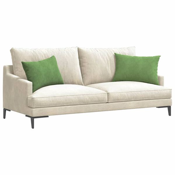 vidaXL Sofakissen 2 St&uuml;ck Hellgr&uuml;n 60 x 40 cm Cordstoff