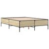 vidaXL Bettgestell Sonoma-Eiche 140x200 cm Holzwerkstoff und Metall