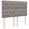 vidaXL Boxspringbett mit Matratze Taupe 140x200 cm Stoff