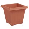 vidaXL Quadratischer Blumentopf 24 pcs Ziegelrot 16 x 16 x 14 cm