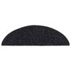 vidaXL Stufenmatten Selbstklebend 10 Stk. 56x17x3 cm Schwarz Halbrund