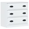 vidaXL Sideboards 3 Stk. Hochglanz-Wei&szlig; Holzwerkstoff